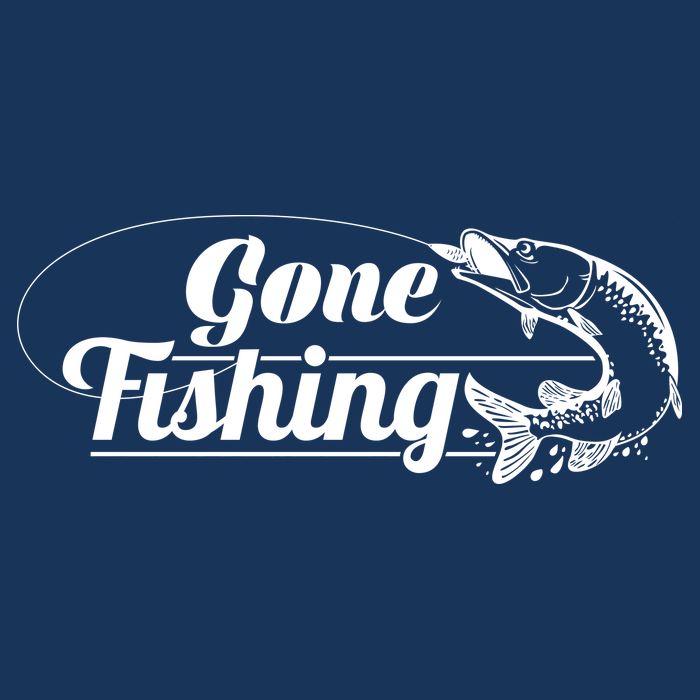 Gone Fishing Logo 7 Panel Mesh Trucker Snapback Hat