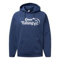 Gone Fishing Logo Performance Fleece Hoodie