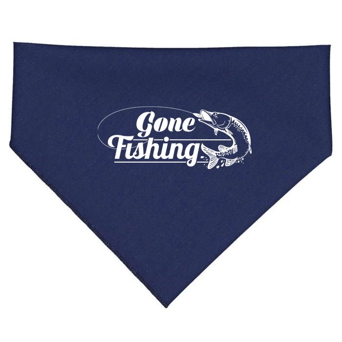 Gone Fishing Logo USA-Made Doggie Bandana