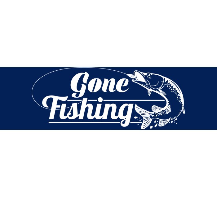 Gone Fishing Logo Bumper Sticker