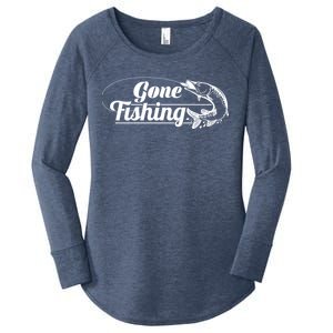 Gone Fishing Logo Women's Perfect Tri Tunic Long Sleeve Shirt