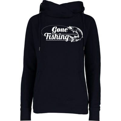 Gone Fishing Logo Womens Funnel Neck Pullover Hood