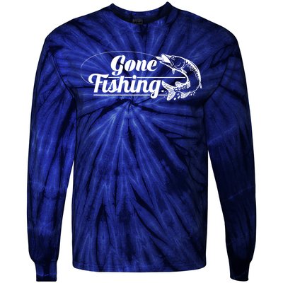 Gone Fishing Logo Tie-Dye Long Sleeve Shirt