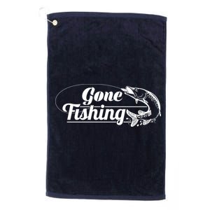 Gone Fishing Logo Platinum Collection Golf Towel