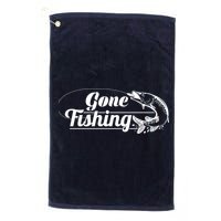 Gone Fishing Logo Platinum Collection Golf Towel