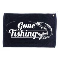 Gone Fishing Logo Grommeted Golf Towel