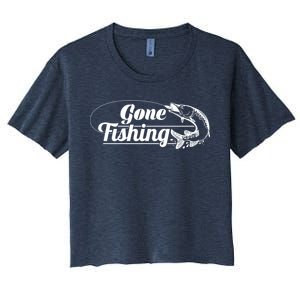 Gone Fishing Logo Women's Crop Top Tee