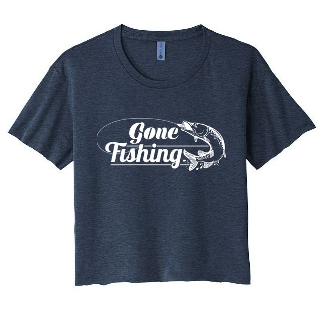 Gone Fishing Logo Crop Top