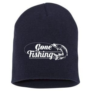 Gone Fishing Logo Short Acrylic Beanie