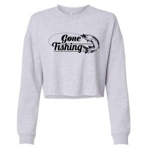 Gone Fishing Logo Cropped Pullover Crew