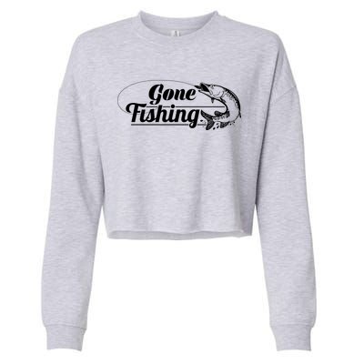 Gone Fishing Logo Cropped Pullover Crew