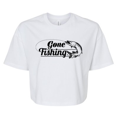 Gone Fishing Logo Bella+Canvas Jersey Crop Tee