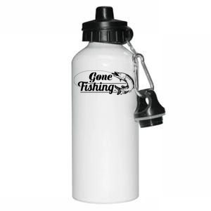 Gone Fishing Logo Aluminum Water Bottle