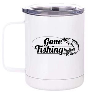 Gone Fishing Logo 12 oz Stainless Steel Tumbler Cup