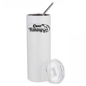 Gone Fishing Logo Stainless Steel Tumbler