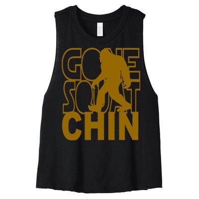 Gone Squatchhin Funny Sasquatch Women's Racerback Cropped Tank