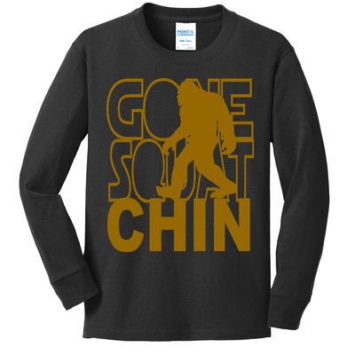 Gone Squatchhin Funny Sasquatch Kids Long Sleeve Shirt
