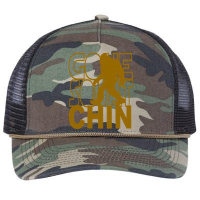 Gone Squatchhin Funny Sasquatch Retro Rope Trucker Hat Cap