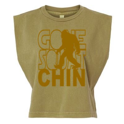 Gone Squatchhin Funny Sasquatch Garment-Dyed Women's Muscle Tee