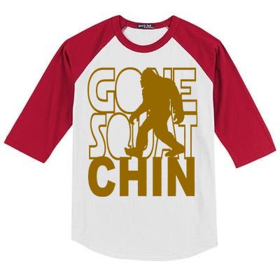 Gone Squatchhin Funny Sasquatch Kids Colorblock Raglan Jersey