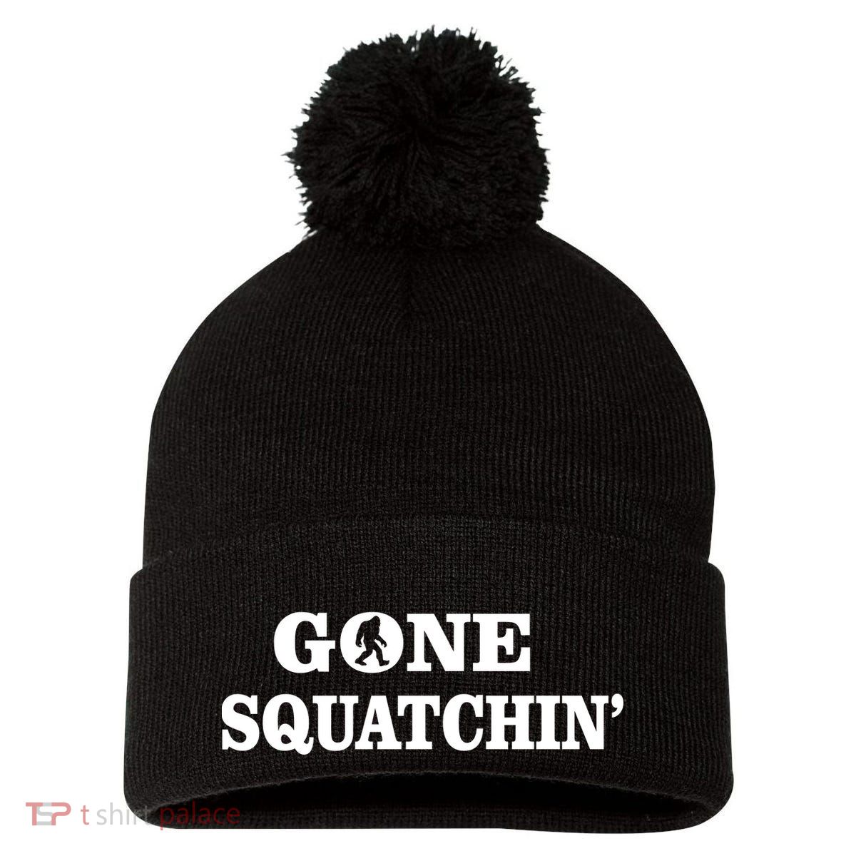 Gone Squatchhin Logo Pom Pom 12in Knit Beanie
