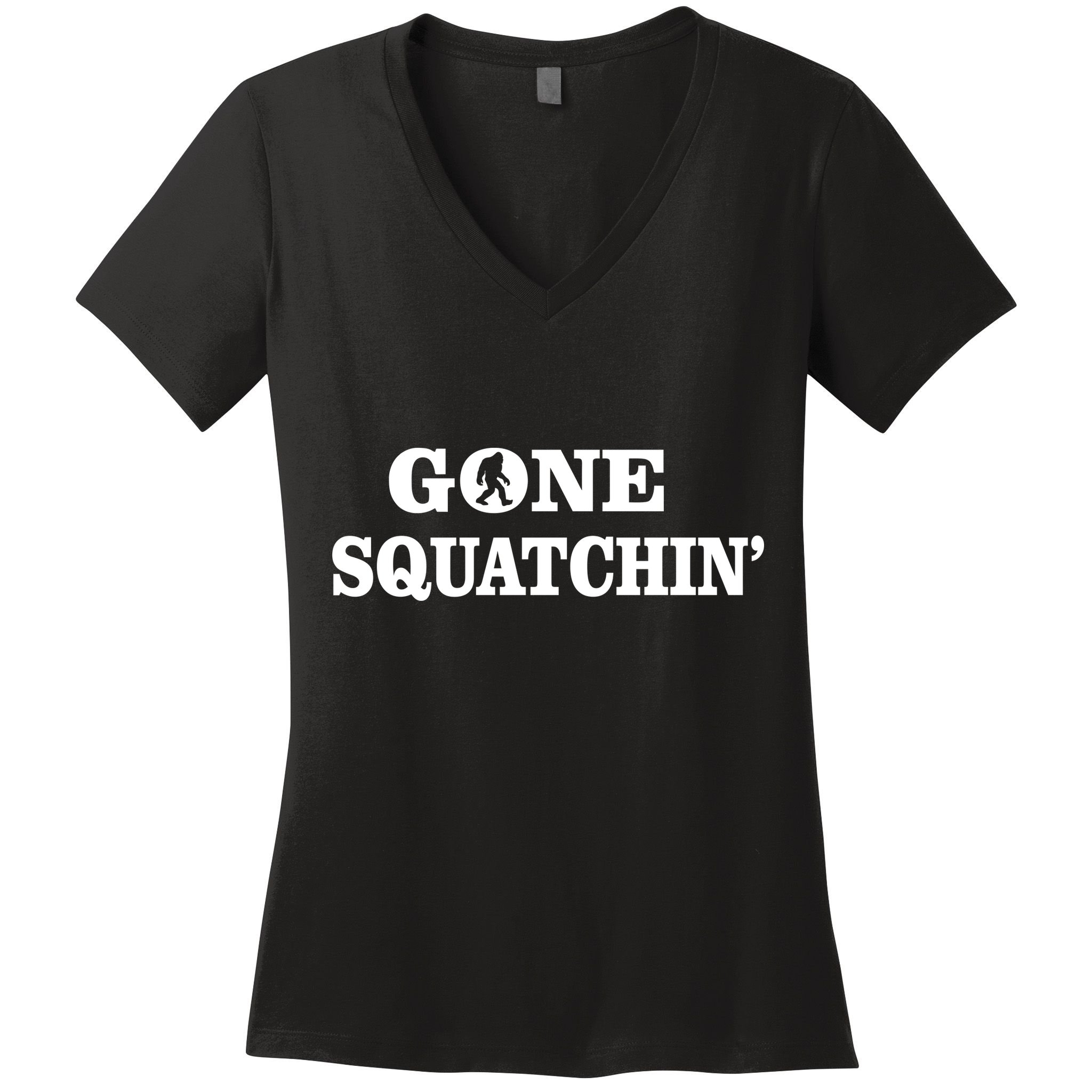 Gone Squatchhin Logo Women's V-Neck T-Shirt