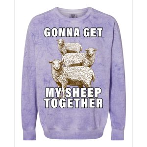 Gonna Get My Sheep Together Colorblast Crewneck Sweatshirt