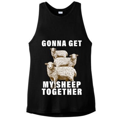 Gonna Get My Sheep Together Ladies PosiCharge Tri-Blend Wicking Tank