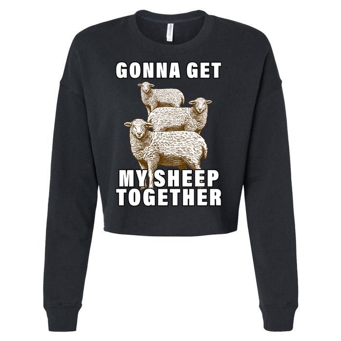 Gonna Get My Sheep Together Cropped Pullover Crew
