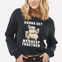 Gonna Get My Sheep Together Cropped Pullover Crew