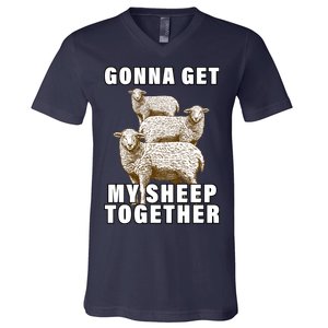 Gonna Get My Sheep Together V-Neck T-Shirt