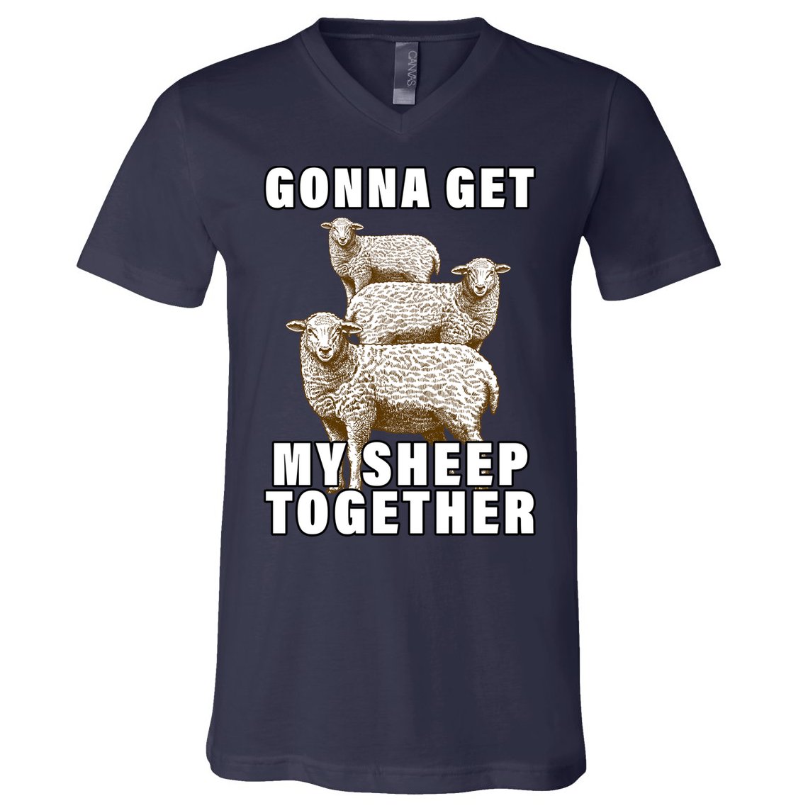 Gonna Get My Sheep Together V-Neck T-Shirt