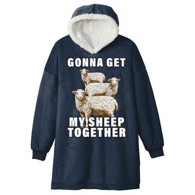 Gonna Get My Sheep Together Hooded Wearable Blanket