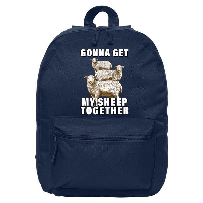 Gonna Get My Sheep Together 16 in Basic Backpack