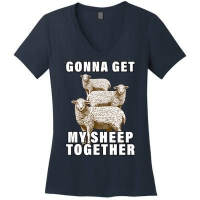 Gonna Get My Sheep Together Women's V-Neck T-Shirt