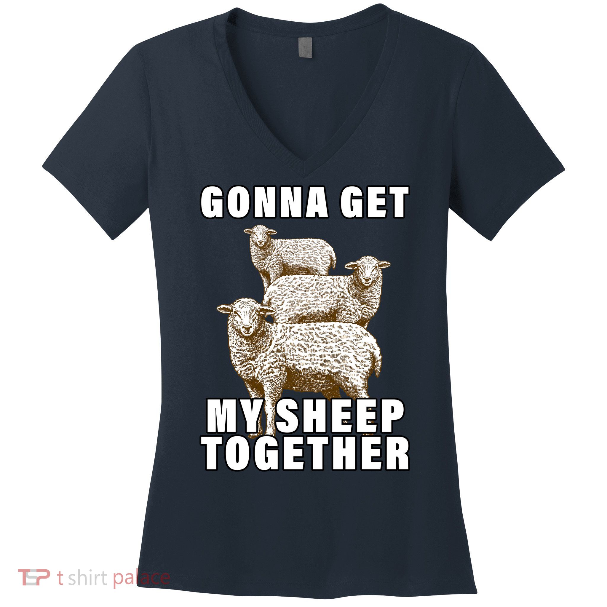 Gonna Get My Sheep Together Women's V-Neck T-Shirt