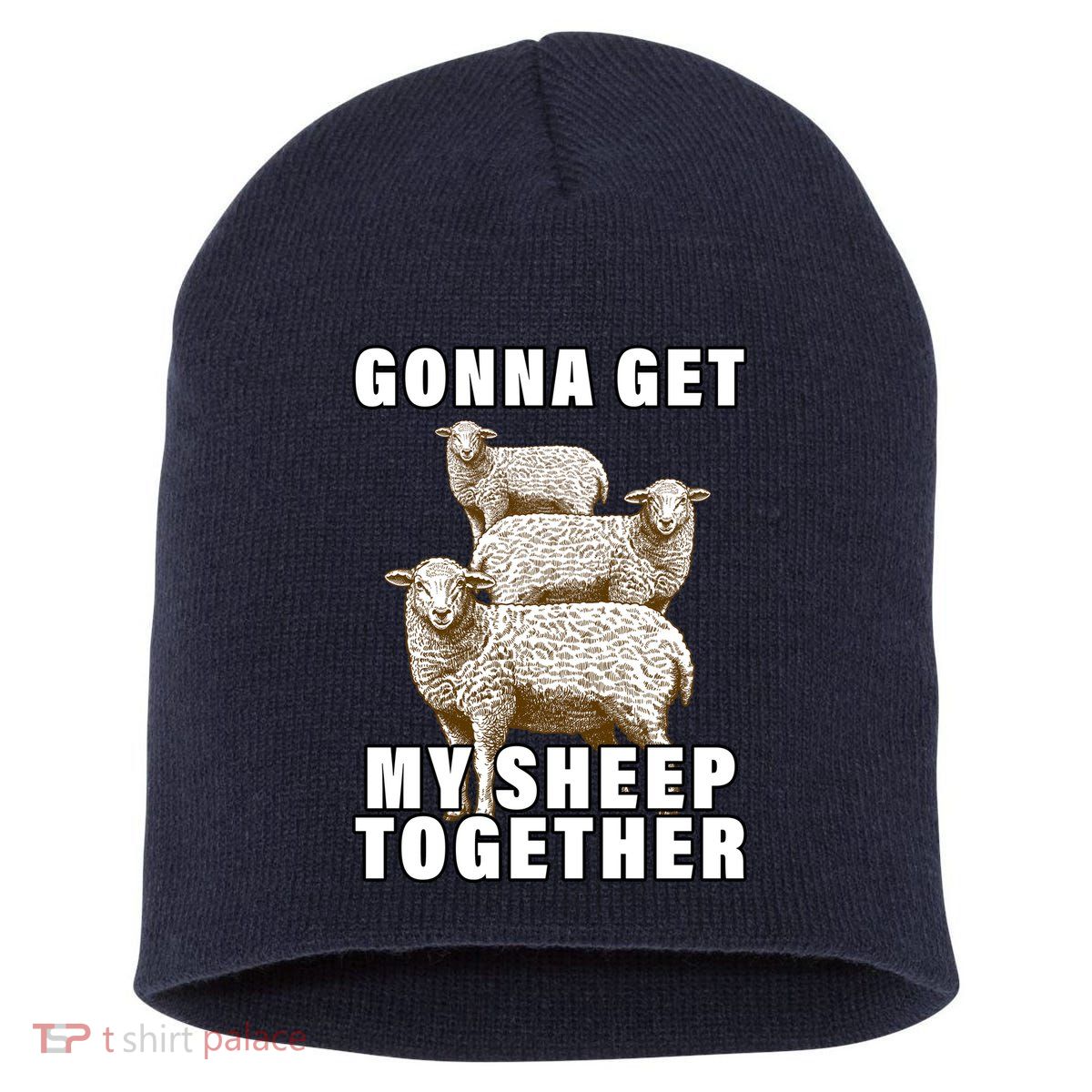 Gonna Get My Sheep Together Short Acrylic Beanie