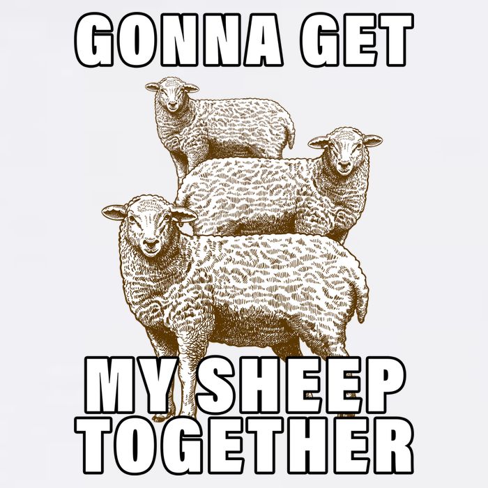 Gonna Get My Sheep Together Garment-Dyed Sweatshirt