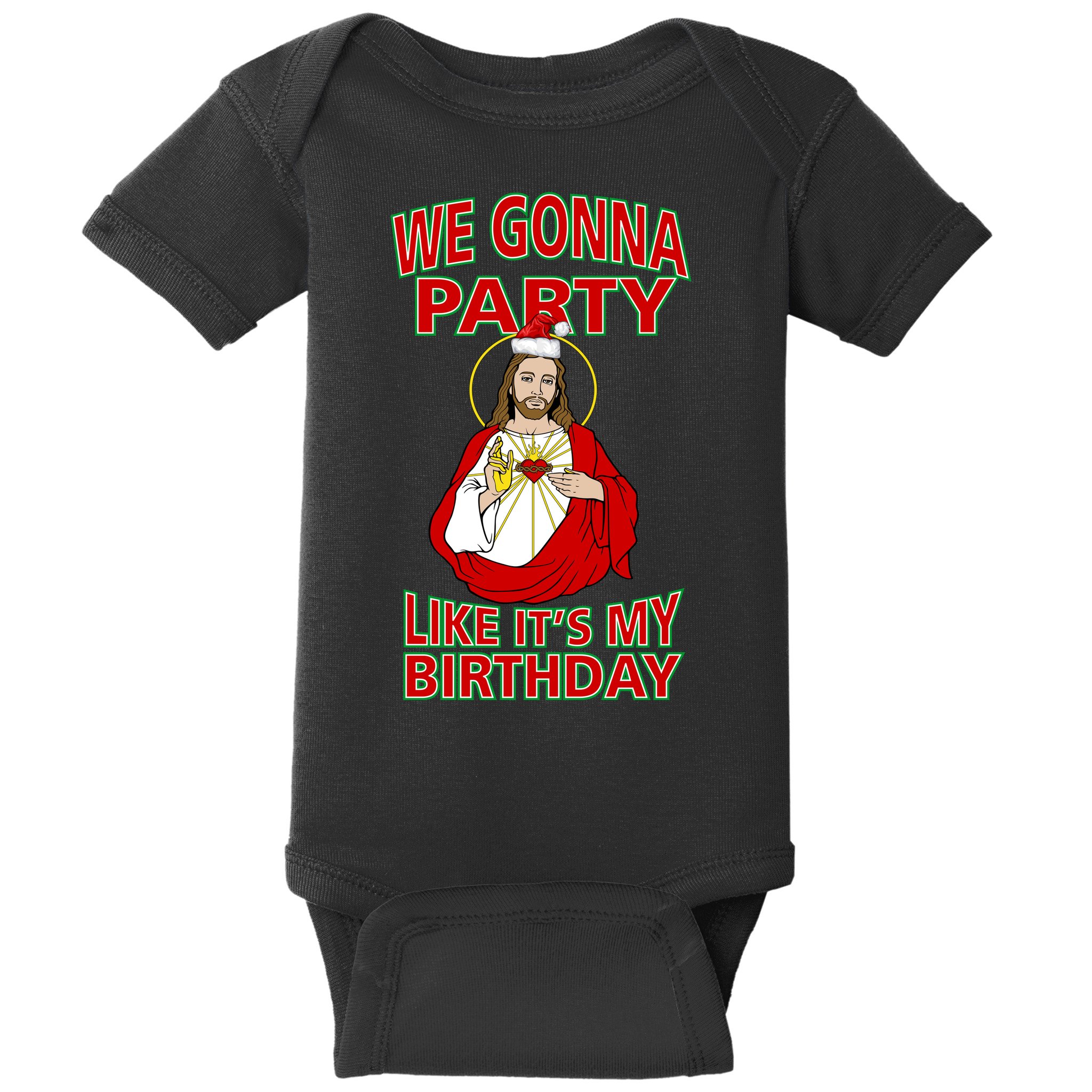Gonna Party Like It's My Birthday Jesus Baby Bodysuit