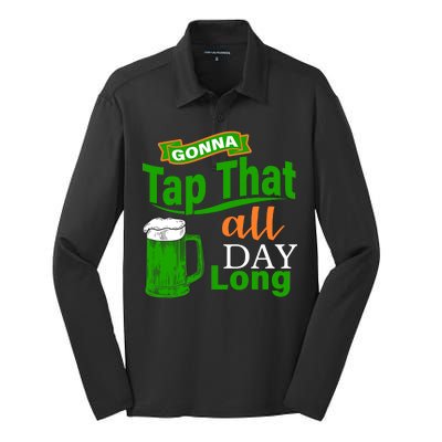 Gonna Tap That All Day Long Silk Touch Performance Long Sleeve Polo