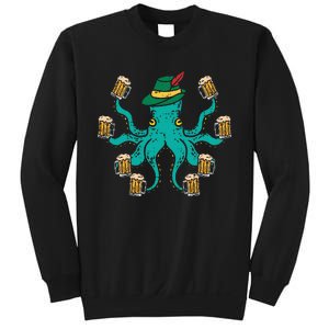 German Octopus Oktoberfest Funny Bavarian Festival Women Sweatshirt