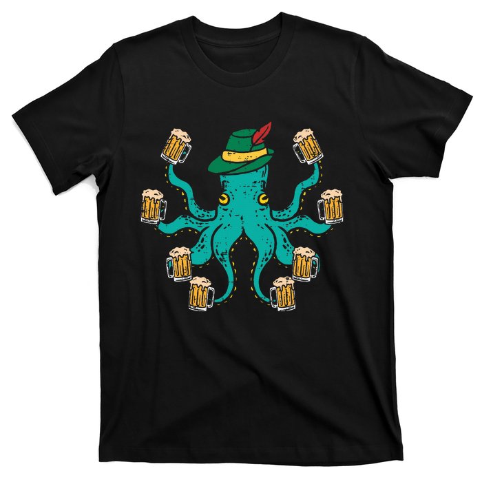 German Octopus Oktoberfest Funny Bavarian Festival Women T-Shirt