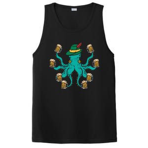 German Octopus Oktoberfest Funny Bavarian Festival Women PosiCharge Competitor Tank