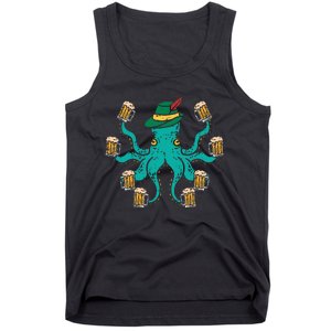 German Octopus Oktoberfest Funny Bavarian Festival Women Tank Top