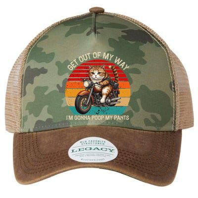 Get Out Of My Way Gonna Poop My Pants Funny Adult Humor Meme Legacy Tie Dye Trucker Hat