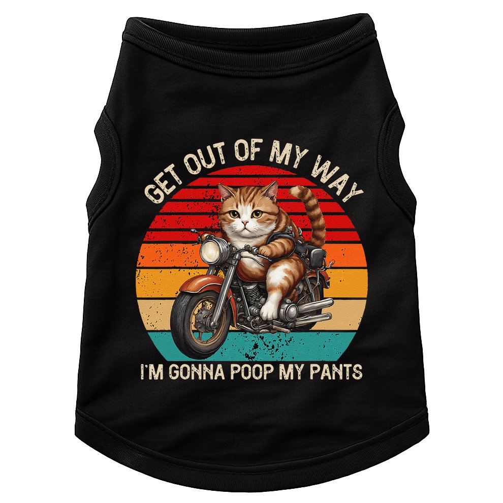 Get Out Of My Way Gonna Poop My Pants Funny Adult Humor Meme Doggie Tank