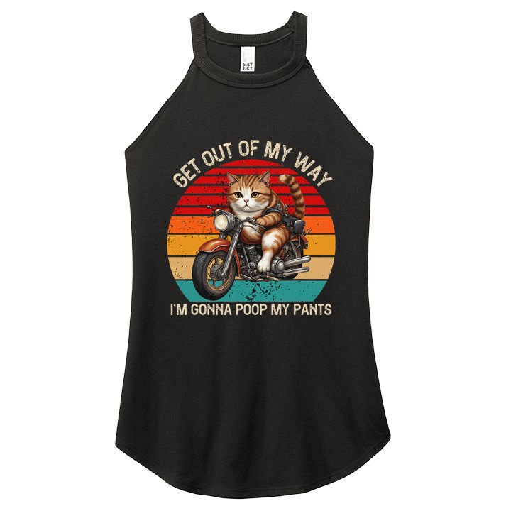 Get Out Of My Way Gonna Poop My Pants Funny Adult Humor Meme Women's Perfect Tri Rocker Tank