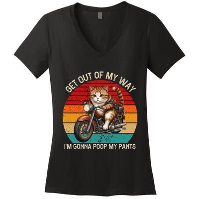 Get Out Of My Way Gonna Poop My Pants Funny Adult Humor Meme Women's V-Neck T-Shirt