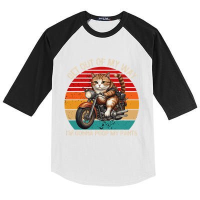 Get Out Of My Way Gonna Poop My Pants Funny Adult Humor Meme Kids Colorblock Raglan Jersey