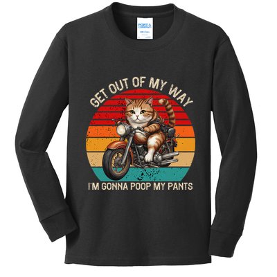 Get Out Of My Way Gonna Poop My Pants Funny Adult Humor Meme Kids Long Sleeve Shirt